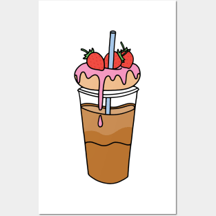 Donut and Coffee Cup Posters and Art